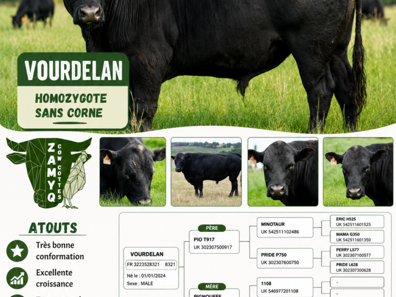 Sélection de mâles pur Angus