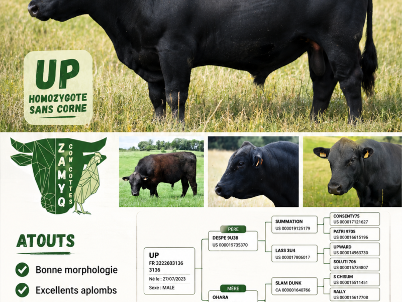 Sélection de mâles pur Angus